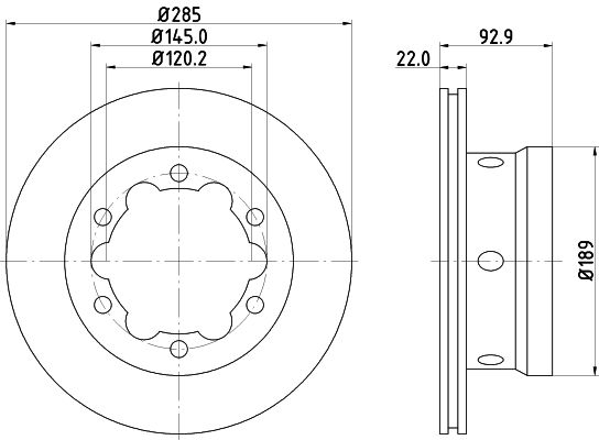 HELLA PAGID Bremžu diski 8DD 355 105-811